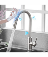 Brushed Nickel Touch Sensor Kitchen Sink Faucet Pull Down Sprayer Mixer ... - $866.84 MXN+