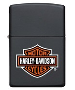 Zippo Lighter - Classic Orange Harley-Davidson® Logo Black Matte - 218HD... - $50.69 CAD