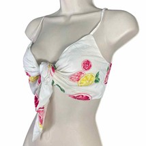 Forever 21 Women&#39;s Spring Crop Top S Lemonade Floral Print Fashion Casual Wear - £11.70 GBP