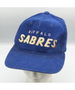 Vintage  Buffalo Sabres Hockey Starter Corduroy Spellout Snapback Hat Ca... - $1,881.48 MXN