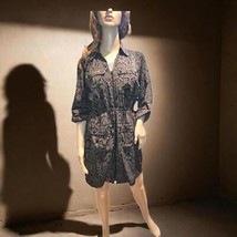 Alfani Shirt Dress Snake Skin Pattern  Zip up Collared Long Sleeve Size 4 - $29.70