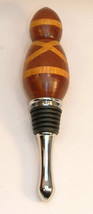 New Handcrafted Mahogany &amp; Oak Wood Bottle Stopper Great Gift  Wine lover - £14.19 GBP