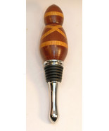 New Handcrafted Mahogany &amp; Oak Wood Bottle Stopper Great Gift  Wine lover - £14.01 GBP