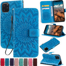 For iPhone 11 Pro Max Magnetic Leather Strap Card Slots Wallet Stand Case Cover - £46.95 GBP