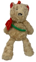 POPPY The Bear Scentsy Buddy Buddies Plush Stuffed Teddy Brown Holding Flower 17 - £10.04 GBP