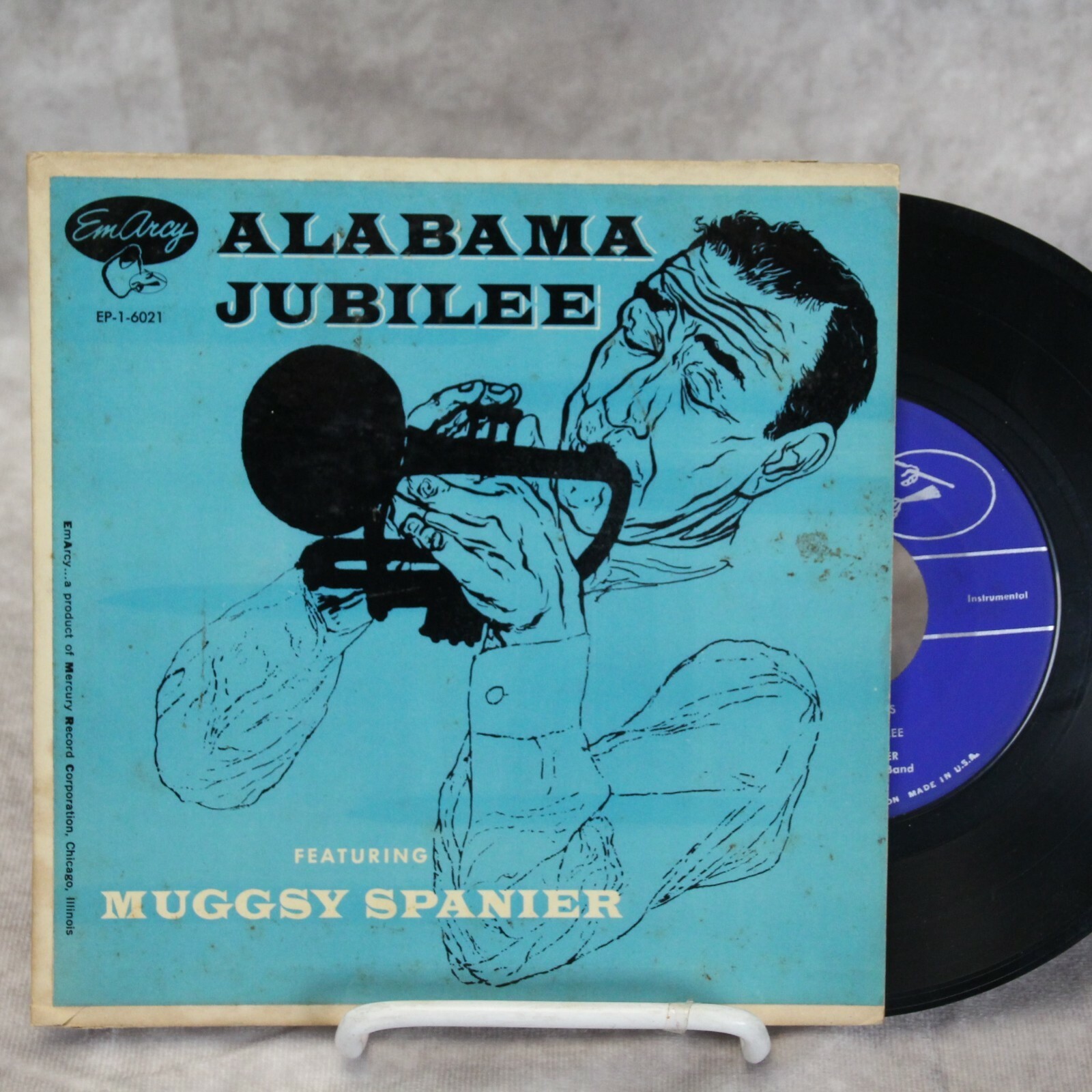 Muggsy Spanier - Alabama Jubilee VG EmArcy EP 45 RPM Record 1954 Dixiela... - $11.75