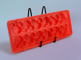 Disney Mickey Mouse Silicone Ice Cube Tray Mold Red 10-Cavity - $14.98