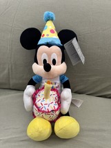 Disney Parks Mickey Mouse Happy Birthday Plush Doll NEW