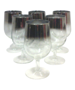 Vintage Mid Century Silver Mercury Ombre Wine Glasses-Set of Six - £219.82 GBP