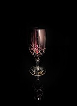 Ajka Arabella Amythyst Purple Cut To Clear Crystal Iced Tea Glasses Goblets 8” - £97.96 GBP