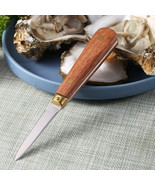 Oyster Knife Kitchen Seafood Tool Rosewood Handle Stainless Steel Raw Shell - $14.99