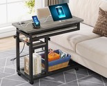 Small Portable Desk With Power Outlet, Height Adjustable Sofa Couch Beds... - $222.99