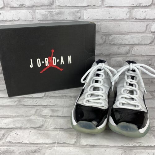 NIKE AIR JORDAN 11 RETRO White 378038-100 Black White Size 7y With Box - $125.77