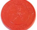 Club Cal-Neva Saloon Rosso Token Uno Barrette Bevande Reno - £2.38 GBP