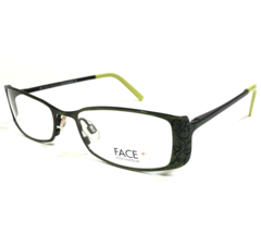 FACE Stockholm Eyeglasses Frames FLOWERS 3 085 Green Rectangular 51-18-135 - £51.09 GBP