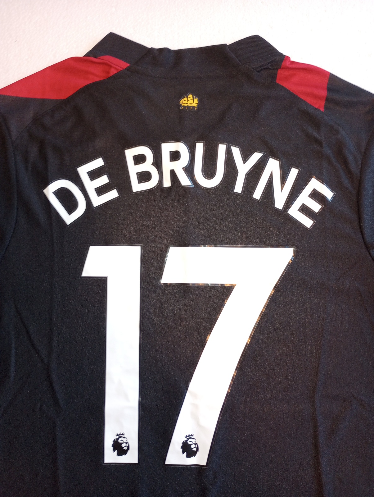 Kevin De Bruyne Manchester City EPL Match Slim Black Away Soccer Jersey 2022-23 Item image 2