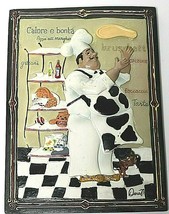  3D Bistro Chef Decorative Ceramic Hanging Wall Tile Art, Signed Dena Ma... - £12.75 GBP