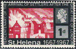 ST. HELENA 1967 VF MNH Stamp 1p Scott# 197  &quot; The Great Fire of London &quot; - £0.59 GBP