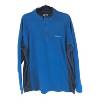 Columbia Mens Fleece Pullover 1/4 Zip Blue XL - £15.12 GBP