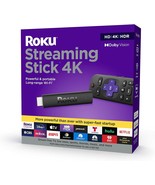 Roku Streaming Stick 4K/HDR/Dolby Vision Streaming Device with Roku Voic... - $41.99