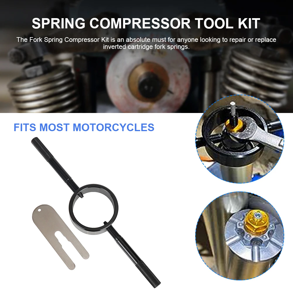 Universal Motorcycle Fork Spring Compressor Tool - Stainless Steel Radial Pin - £21.61 GBP