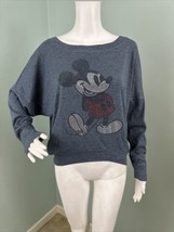 Disney Parks Women&#39;s Mickey Mouse Rhinestone Pullover Sweatshirt Sz Small - $25.73