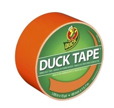 Duck Brand Printed Duct Tape, 1.88&quot; x 10 Yards, Solid Neon Orange - $8.95