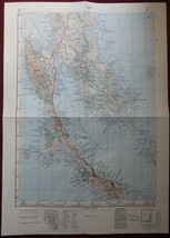 1956 Military Topographic Map Rab Losinj Island Croatia Adriatic Yugoslavia - $51.14