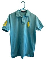 Polo by Ralph Lauren Big Pony Number 3 Embroidery Solid Blue Short Sleev... - $28.45