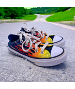 Converse All Star Sneakers Shoes Size 11 Boys Youth Kids Flames Fire - $738.54 MXN