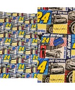 Y2K Jeff Gordon 24 Nascar Cotton Curtain Panels 44&quot; Across 48&quot; Long Raci... - $38.56