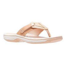 Clarks Collection Sandals Brinkley Jazz Patent Leather Adjustable Strap Thong - £43.28 GBP