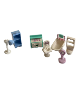 Fisher-Price Precious Places Dollhouse Furniture Bathroom Stove Lamp Boo... - $46.52 CAD