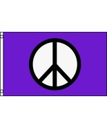 LG 3 X 5 PURPLE PEACE SIGN polyester FLAG wall decoration banner outside... - $9.08 CAD