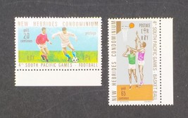 1971 NEW HEBRIDES Stamp Set of 2 - South Pacific Games, SC#165 -166 E93E - £2.32 GBP