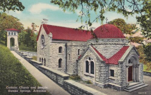 Primary image for Eureka Springs Arkansas AR Catholic Church Steeple Postcard D16