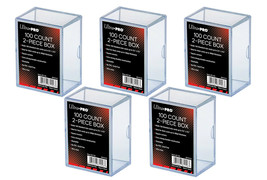 NEW 5-PACK Ultra Pro 100 Count 2-Piece Card Storage Box Case Sports Gaming MTG - £14.94 GBP