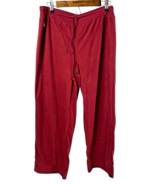 Ralph Lauren Velour Velvet Track Pants Size M Burgundy Red Preppy Y2K Ol... - $76.38 CAD