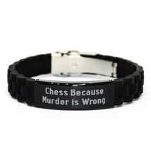 Chess for Men Women, Chess Because Murder is Wrong, Cheap Chess Black Glidelock  - £15.62 GBP