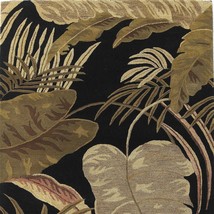 5 X 8 Midnight Black Hand Tufted Tropical Leaves Indoor Area Rug - €434,68 EUR