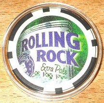 (1) Rolling Rock Extra Pale Beer Poker Chip Golf Ball Marker - Black - $7.95