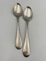 Oneida / Heirloom Stainless Steel disco OMNI Pair Serving Spoons - £54.98 GBP