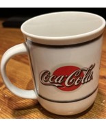 Vintage coca cola mug marketed By Sakura  Coke Cola Logo  Coffee Cup  Te... - $4.95