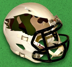 Philadelphia Eagles Custom Camo Wings Riddell Football Mini Helmet - £61.91 GBP