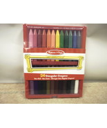 MELISSA &amp; DOUG 4136 24 TRIANGULAR CRAYONS ART ESSENTIALS NEW - £6.91 GBP