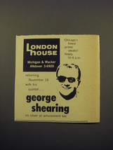 1959 London House Restaurant Ad - Returning November 18 George Shearing - £14.74 GBP