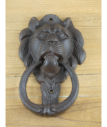 LARGE Cast Iron Antique Style Rustic LION HEAD Door Knocker Victorian Knock - $374.21 MXN