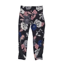 Old Navy Women&#39;s Active Crop Leggings Black Floral Size M Petite - $221.44 MXN