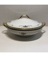 Covered Serving Dish Bowl Noritake Rosemary 1920&#39;s Floral Urn 8&quot; Handles - £19.46 GBP