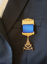 Master Jewel for Masonic Collar Regalia gold plated Freemasonry - £31.06 GBP